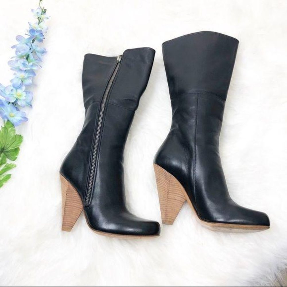 Sigerson Morrison Designer Boots Tall Western 5 - Picture 2 of 16